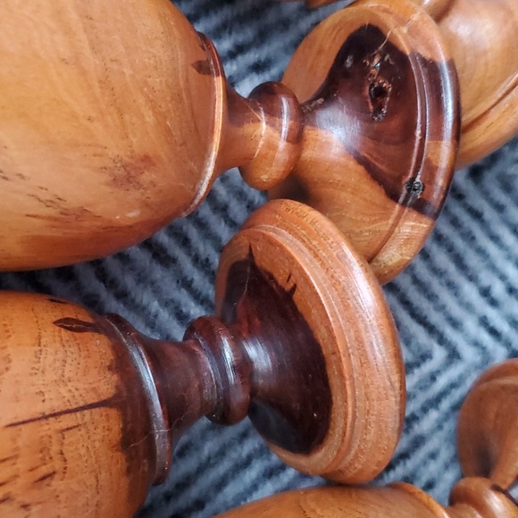 MCM set of 6 teak wood goblets - Picture 5 of 9